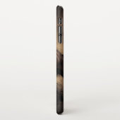 Schönes, braunes Pferdekissen iPhone Hülle (Linke Seite)