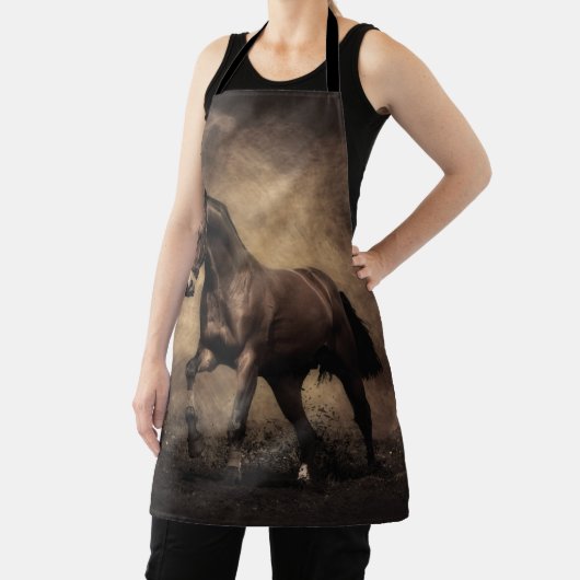 Schönes, braunes Pferdekissen Schürze (InSitu)