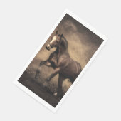 Schönes, braunes Pferdekissen Serviette (Ecke)