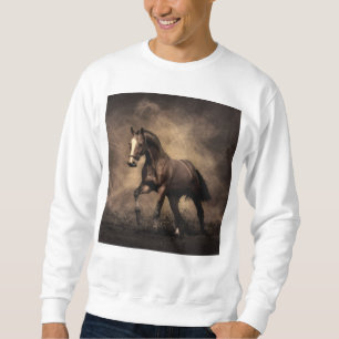 Schönes, braunes Pferdekissen Sweatshirt