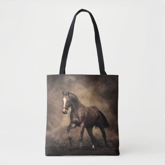 Schönes, braunes Pferdekissen Tasche (Vorderseite)
