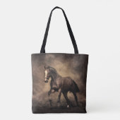 Schönes, braunes Pferdekissen Tasche (Rückseite)