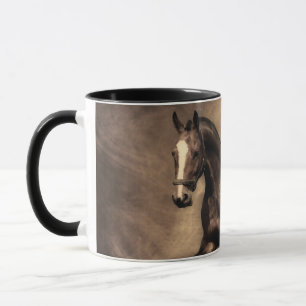 Schönes, braunes Pferdekissen Tasse
