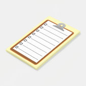 Schönes, braunes Whitepaper mit Zwischenablage, Ch Post-it Klebezettel (angewinkelt)