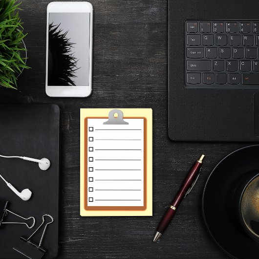 Schönes, braunes Whitepaper mit Zwischenablage, Ch Post-it Klebezettel