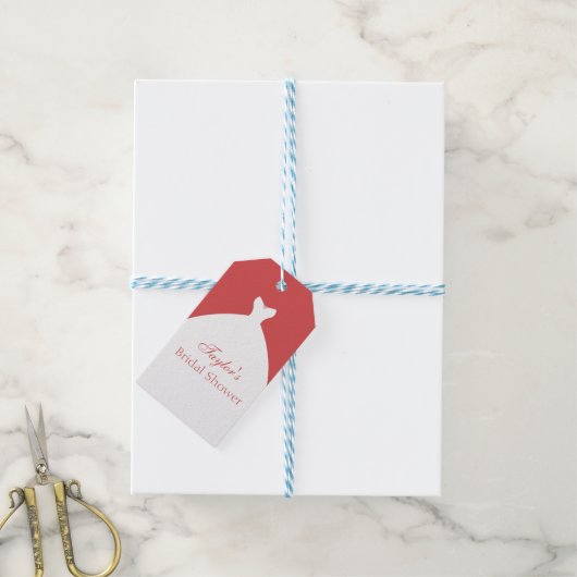 Schönes Brautkleid Geschenkanhänger (Mit Garn)