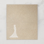 Schönes Brautparty am Strand Gedeckte Platzkarten (Außenseite Aufgefaltet)