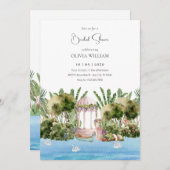 Schönes Brautparty des Dschungels Einladung (Vorne/Hinten)