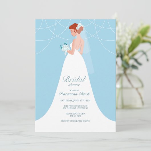 Schönes Brautparty Einladung (Stehend Vorderseite)