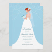 Schönes Brautparty Einladung (Vorne/Hinten)