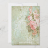 Schönes Brautparty für Vintage Rose Einladung (Rückseite)