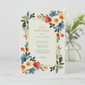 Schönes Brautparty für Wasserfarben Einladung (Stehend Vorderseite)