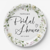 Schönes Brautparty für Wildblume Pappteller (Vorderseite)