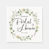 Schönes Brautparty für Wildblume Serviette (Vorderseite)