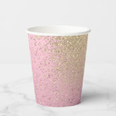 Schönes Brautparty - Hübsch rosa Pappbecher (Rückseite)