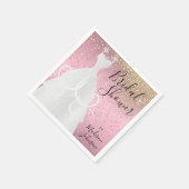Schönes Brautparty - Hübsch rosa Serviette (Ecke)