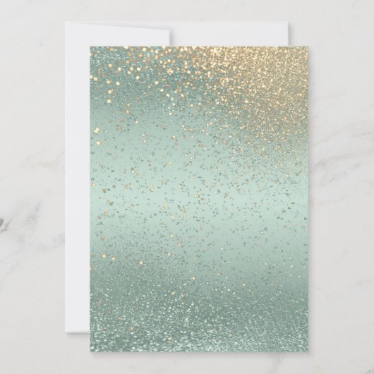 Schönes Brautparty - Minzgrün Einladung (Rückseite)