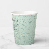 Schönes Brautparty - Minzgrün Pappbecher (Links)