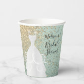 Schönes Brautparty - Minzgrün Pappbecher (Vorderseite)