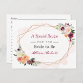 Schönes Brautparty mit Blumenrahmen Postkarte (Vorne/Hinten)