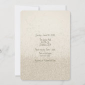 Schönes Brautparty mit Creme und Rosa Einladung (Rückseite)