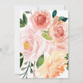 Schönes Brautparty mit Wasserfarben Einladung (Rückseite)