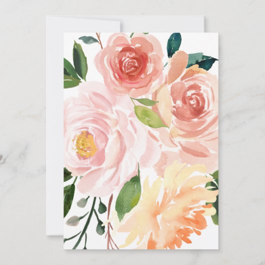 Schönes Brautparty mit Wasserfarben Einladung (Rückseite)