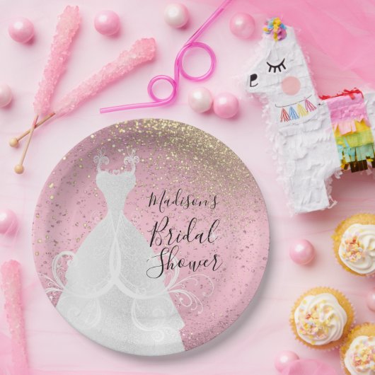 Schönes Brautparty - PInk Paper Teller (Party)