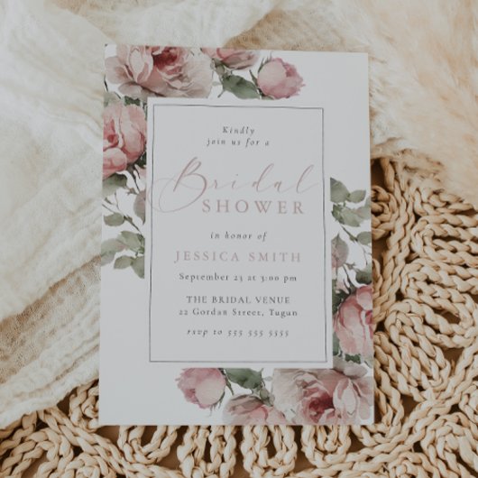 Schönes Brautparty Wasserfarben Einladung