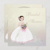 Schönes Bride Romantic Hearts Brautparty Einladung (Vorne/Hinten)