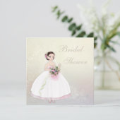 Schönes Bride Romantic Hearts Brautparty Einladung (Stehend Vorderseite)