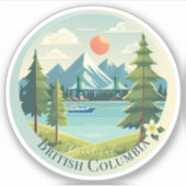 Schönes British Columbia Aufkleber (Vorderseite)
