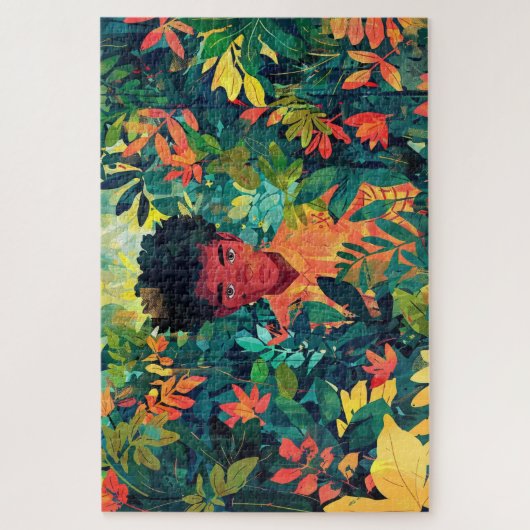 Schönes Brown Boy Jigsaw Puzzle (Vertikal)