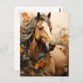 Schönes Brown Horn AI Art Postkarte (Vorne/Hinten)