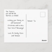 Schönes Brown Horn bei einem festlichen Weihnachts Postkarte (Rückseite)