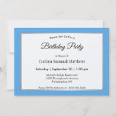 Schönes Brown Horn Road Foto Geburtstag Einladung (Rückseite)