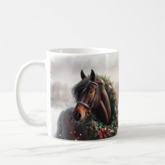 Schönes Brown Horse Reittier Liebe Kaffeetasse (Links)