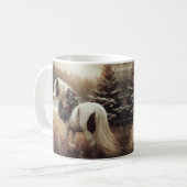 Schönes Brown Horse Reittier Liebe Kaffeetasse (Vorderseite Links)