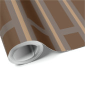 Schönes BROWN LINIE Wrapping Paper Geschenkpapier (Rolleneckpunkt)