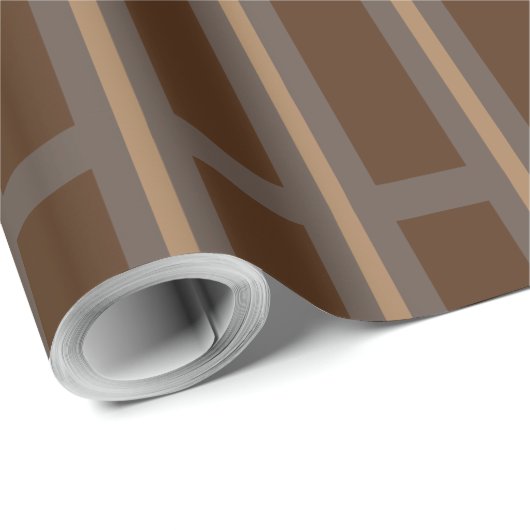 Schönes BROWN LINIE Wrapping Paper Geschenkpapier (Rolleneckpunkt)