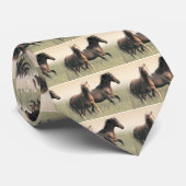Schönes Brown-Pferdelaufen Krawatte (Gerollt)