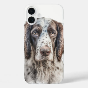 SCHÖNES BROWN & WHITE ENGLISH SETTER DOG iPhone 16 PLUS HÜLLE