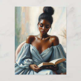 Schönes Buch der Schwarzen Frau Postkarte