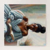 Schönes Buch der Schwarzen Frau Puzzle (Horizontal)