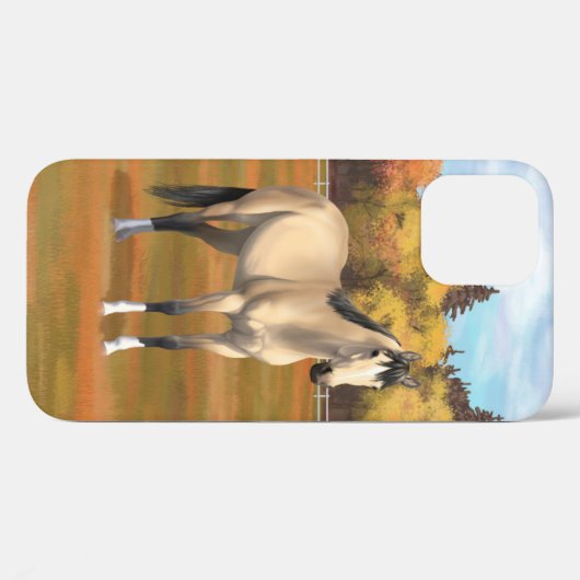 Schönes Buckskin Quarter Horse Case-Mate iPhone Hülle (Rückseite (Horizontal))