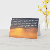 Schönes buddhistisches Zitat mit inspirational Karte (Gelbe Blume)