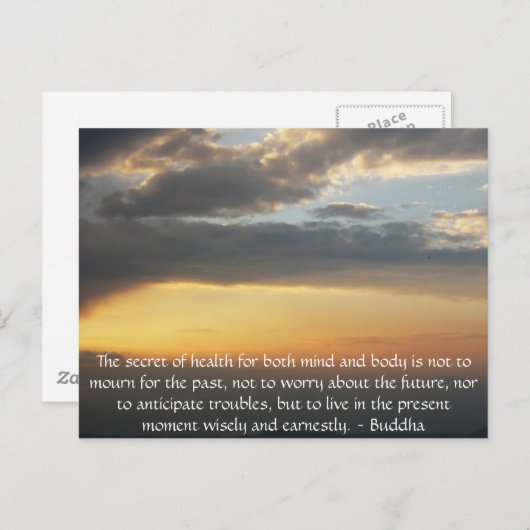 Schönes buddhistisches Zitat mit inspirierendem Fo Postkarte (Vorne/Hinten)