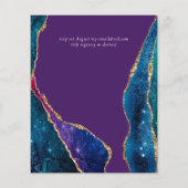 Schönes BUDGET Lila Aquamarine Blumenagate Hochzei (Rückseite)