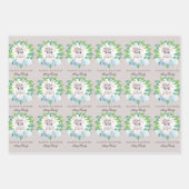 Schönes Bunny Floral Ostern Personalisiert Geschenkpapier Set (Vorderseite 3)