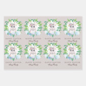 Schönes Bunny Floral Ostern Personalisiert Geschenkpapier Set (Vorderseite)